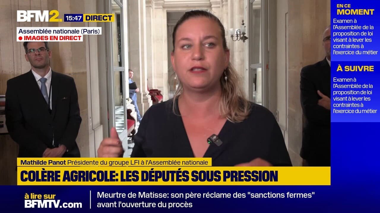Agriculteurs: « Ils se trompent en pensant que continuer à vivre ce modèle là, ils arriveront à vivre bien », estime Mathilde Panot