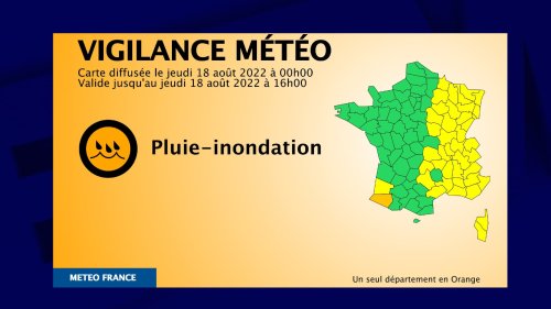 Orages: la vigilance orange levée dans le Sud-Est, 40 départements restent en vigilance jaune
