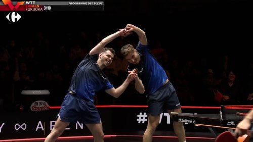 Tennis de table (WTT Finals): célébration Dragon Ball et "Frères lunettes", le duo Bourrassaud-Dorr lance la demi-finale contre les frères Lebrun