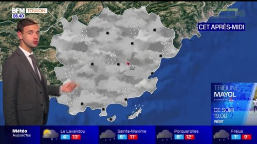 Météo Var: un lundi sous la pluie et le vent, jusqu'à 13°C à Toulon