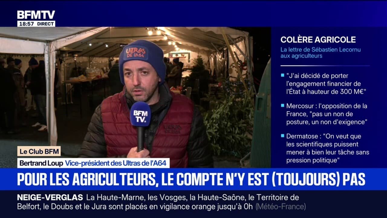 Lettre de Sébastien Lecornu aux agriculteurs: « Le ministre a repris point par point ce qu&rsquo;on avait proposé depuis le début », observe Bertrand Loup, vice-président des Ultras de l&rsquo;A64