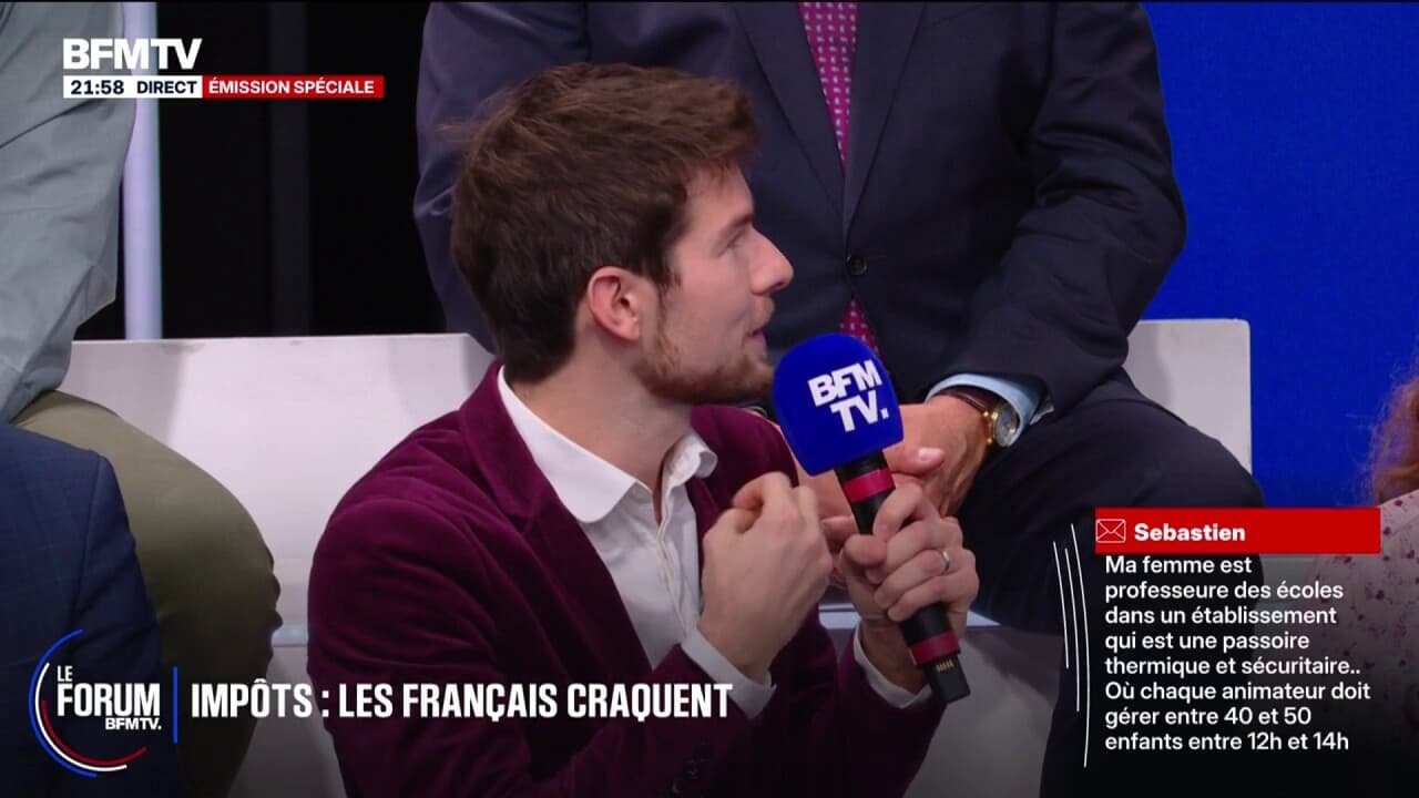 FORUM BFMTV – « L’ascenseur social qui s’appelle l’école […] est en panne », le vif échange entre Julian, professeur à la Sorbonne et Laura, auto-entrepreneuse