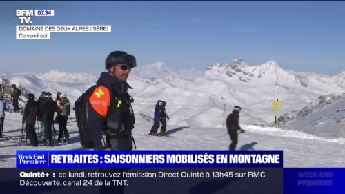 Les saisonniers des stations de ski mobilisés contre la réforme des retraites
