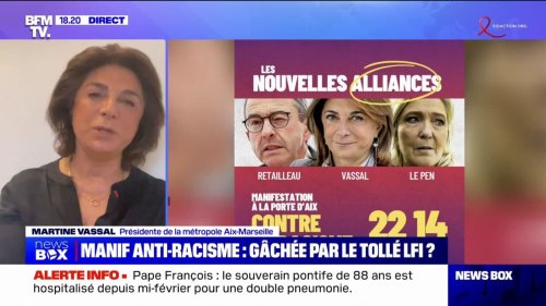 "C'est scandaleux": Martine Vassal (présidente de la métropole Aix-Marseille) réagit après la diffusion de l'affiche LFI