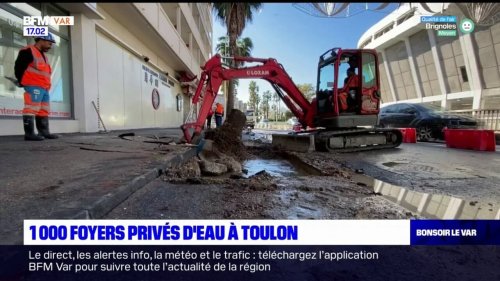 Var: 1000 foyers brièvement privés d'eau à Toulon