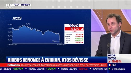 Le groupe Atos s'écroule en Bourse (-16%) après la décision d'Airbus de ne plus investir dans Evidian