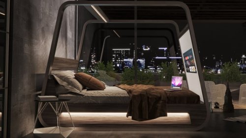 Ce lit ultra-connecté se transforme en salle de cinéma