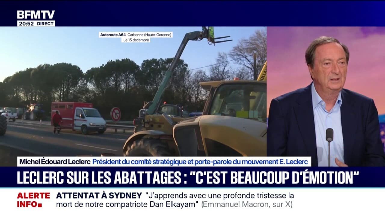 Abattages préventifs en cas de dermatose bovine: « C’est beaucoup d’émotion », déclare Michel Édouard Leclerc