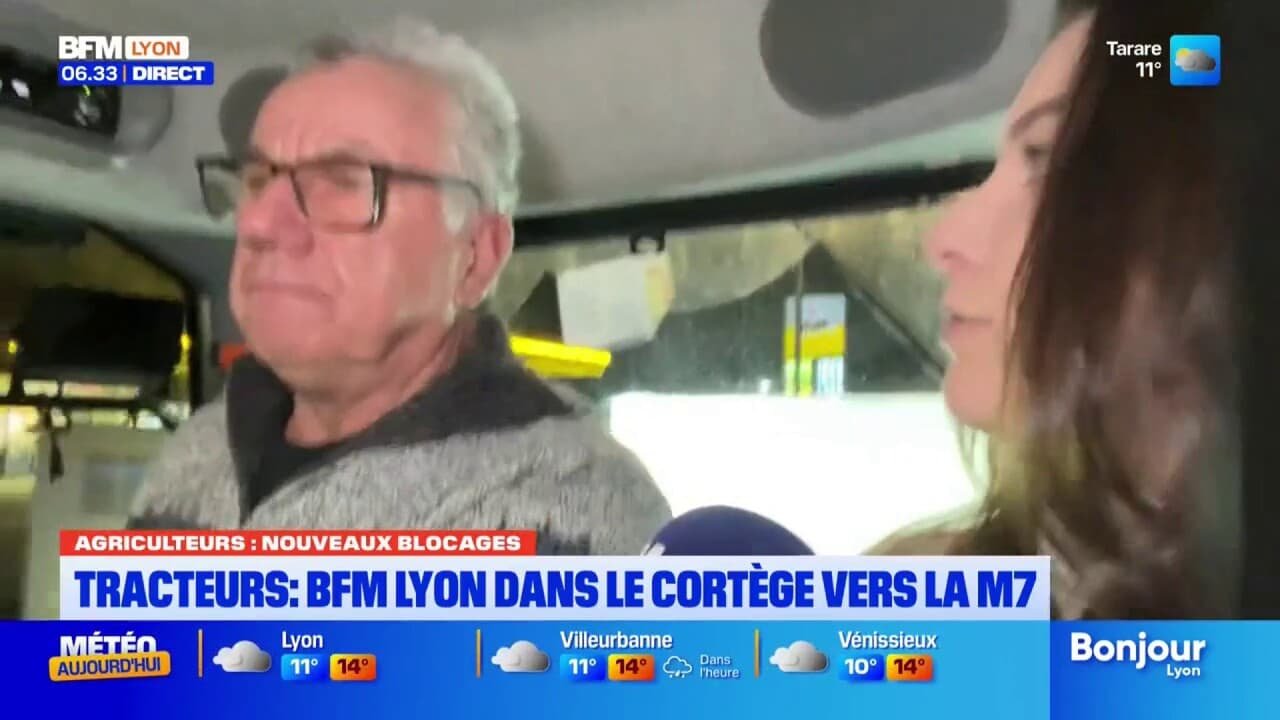 Colère des agriculteurs: BFM Lyon dans le cortège vers la M7