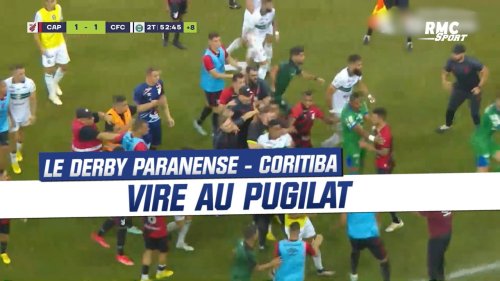 Brésil : coups de poing, coups de pied et match stoppé... le derby Paranense - Coritiba vire au pugilat