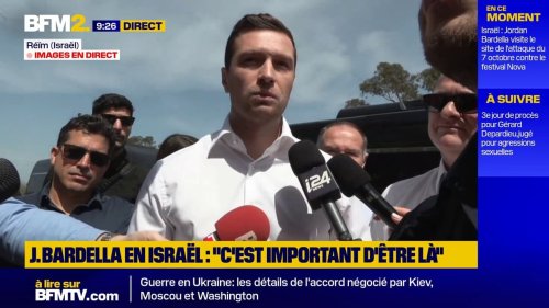 Bardella en Israël: "Beaucoup de Français de confession juive voient qu'on a rompu avec ce qu'a pu être le Front National"