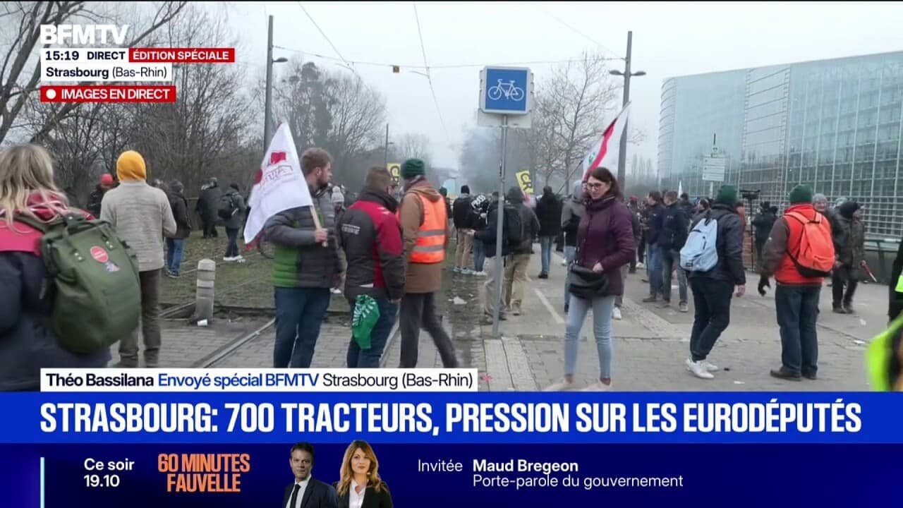 Mercosur: forte mobilisation d&rsquo;agriculteurs européens à Strasbourg