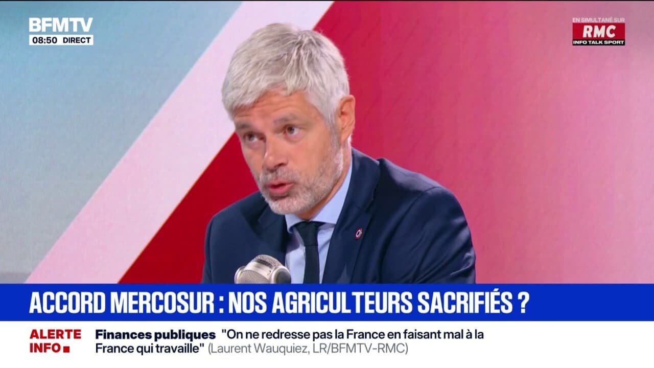 Mercosur: « Dans ces accords, l’agriculture est systématiquement sacrifiée », estime Laurent Wauquiez (LR)