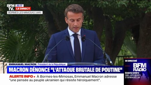 Emmanuel Macron: "La guerre tonne à nos portes"