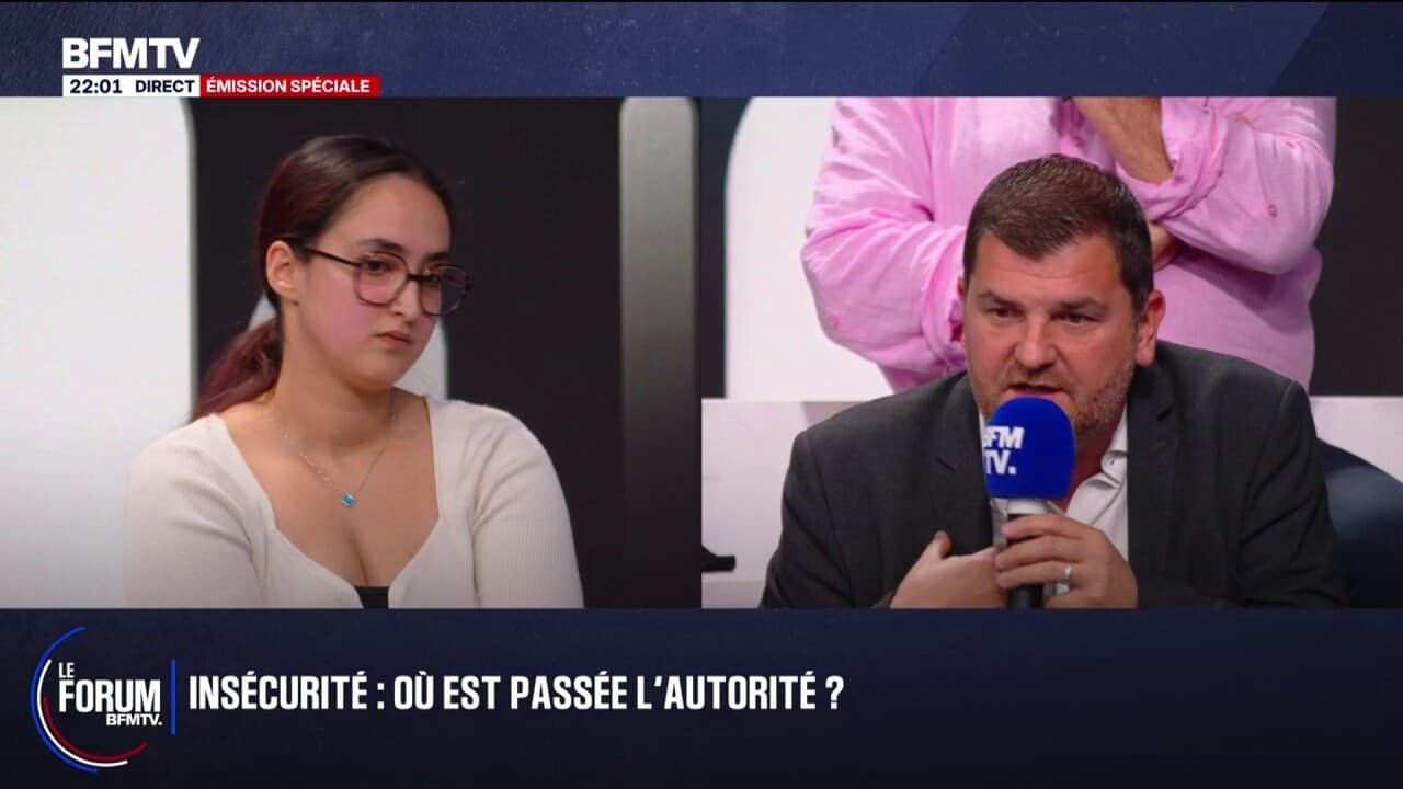 FORUM BFMTV – Insécurité en France: échange tendu entre Leïla, étudiante, et Grégory Joron, secrétaire général du syndicat de police Un1té