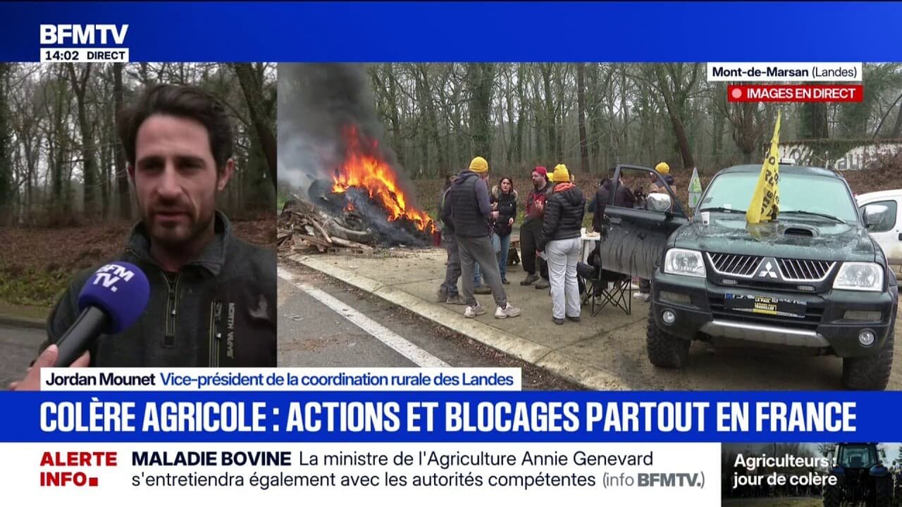 « Ils peuvent commencer à trembler parce que là ça va bouger »: la colère de Jordan Mounet, vice-président de la coordination rurale des Landes