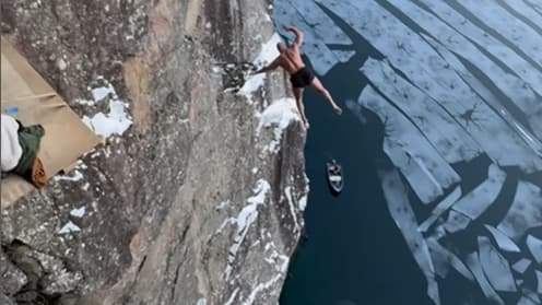 Un Norvégien bat le record du monde du "saut de la mort"