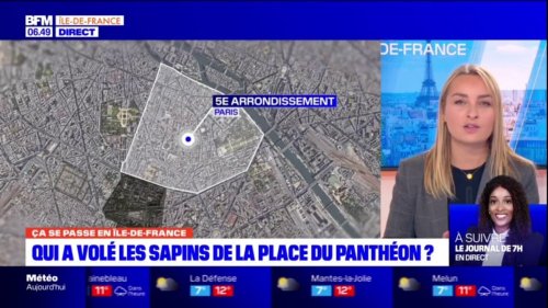 Paris: qui a volé les sapins de Noël de la place du Panthéon?