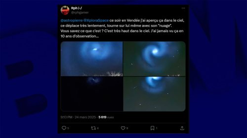 "J'ai jamais vu ça": l'hypnotisante lumière bleue dans le ciel français après le décollage d'une fusée SpaceX