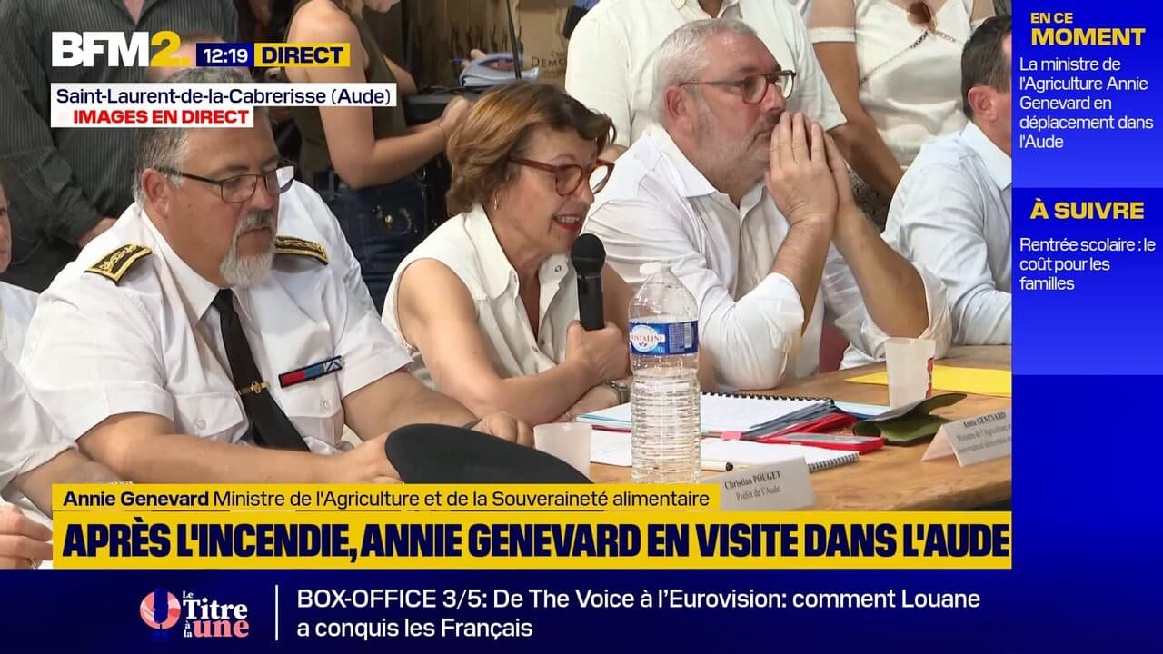 « Nous sommes dans le temps de l’urgence », déclare Annie Genevard au chevet des agriculteurs de l’Aude