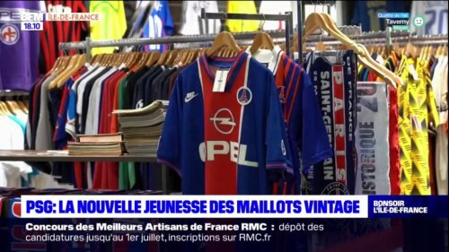 Paris: peu convaincus par le nouveau maillot du PSG, les supporters se tournent vers les maillots vintage