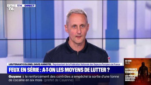 Incendie dans l'Aveyron: "Le feu a parcouru plusieurs hectares et menace plusieurs centaines d'hectares", affirme le lieutenant-colonel David Annotel