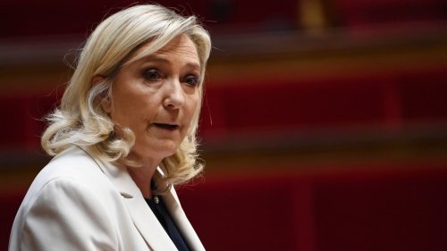 Retraites: face à la crise politique actuelle Marine Le Pen voit deux solutions, "la dissolution ou le référendum"