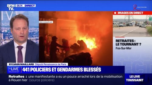 "Il y a beaucoup de dégâts": Sylvain Maillard (Renaissance) réagit au lendemain des violences en marge de la mobilisation contre la réforme des retraites à Paris
