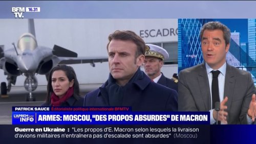 Livraisons d'armes à l'Ukraine: Moscou dénonce les propos "absurdes" d'Emmanuel Macron