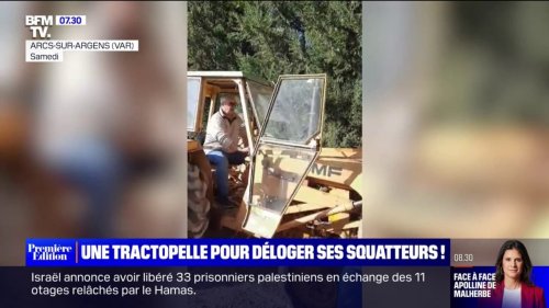 Excédé, un agriculteur du Var tente de déloger les squatteurs de son terrain avec une tractopelle