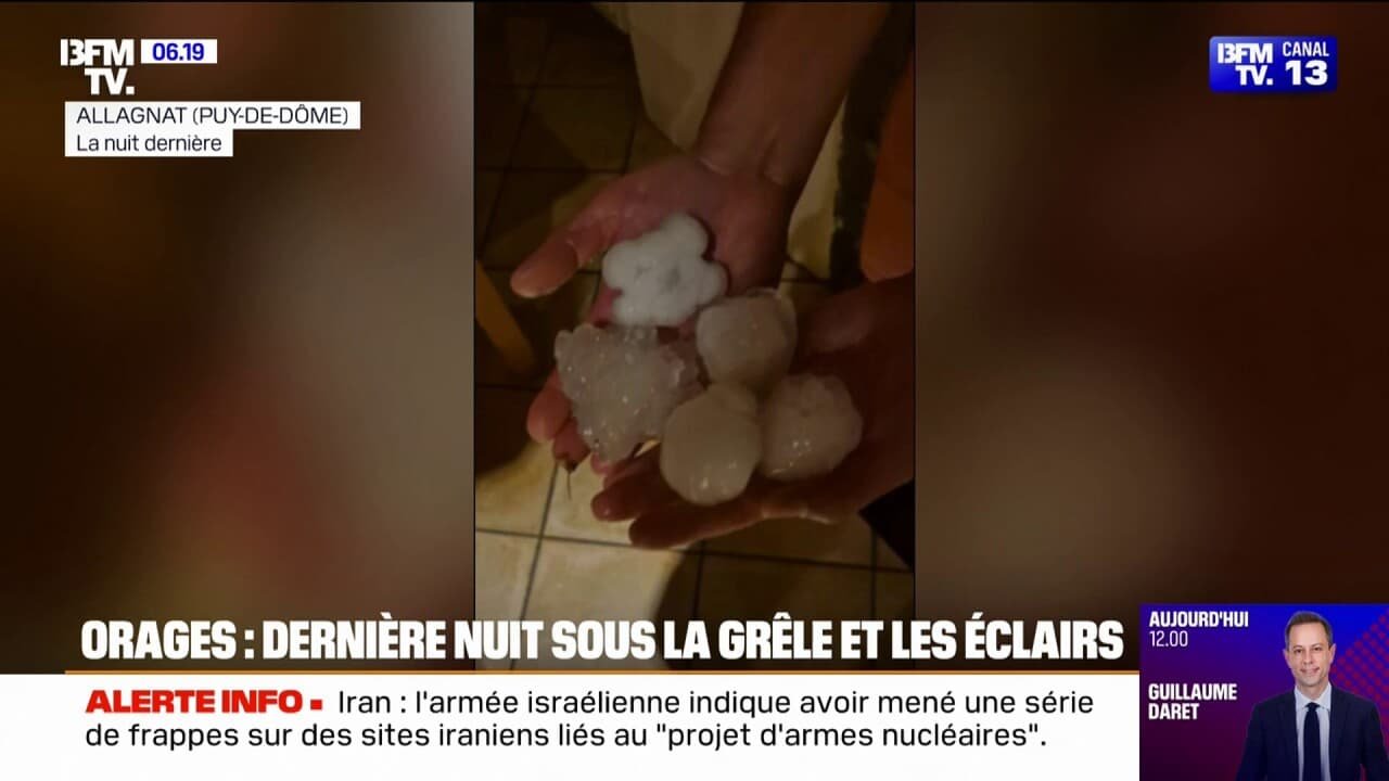 Après le sud-ouest, c’est le centre et l’est qui viennent de passer une nuit sous la grêle et les éclairs