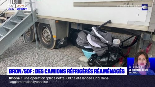 Bron: des camions réfrigérés réaménagés pour accueillir des sans-abris