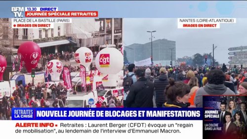 Retraites: importante mobilisation à Nantes