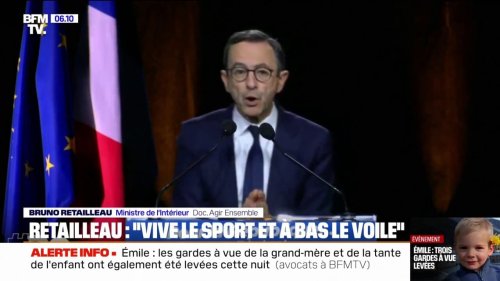 "Vive le sport et à bas le voile": Bruno Retailleau s'est exprimé lors d'un rassemblement "contre l'islamisme" à Paris