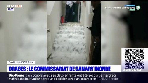 Var: le commissariat de Sanary-sur-Mer une nouvelle fois sous les eaux après les orages