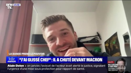 "J'ai glissé chef" : il a chuté devant Macron - 04/04