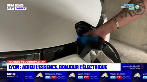 Lyon: face à la flambée des prix des carburants, de plus en plus d'automobilistes font le choix de rouler à l'électrique