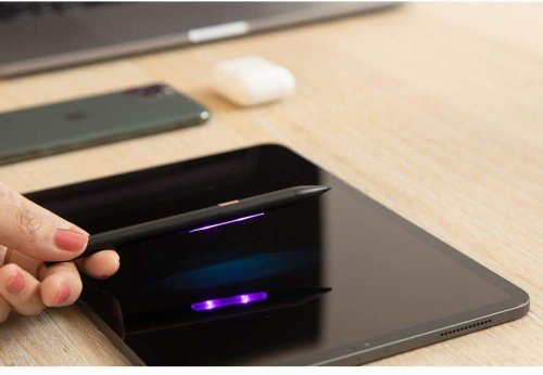 Amazon has an iPad stylus with a built-in germicidal UV light