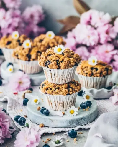 Blaubeer-Muffins mit Streuseln – Vegan & Einfach