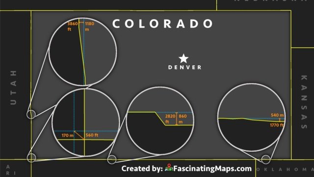 Colorado is not a rectangle — it has 697 sides