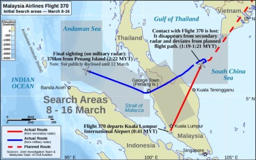 T Gulf of Thailand , e Mhailandl .,.'.3..-1::- N s " Search Areas rch 