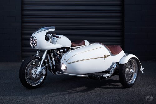 A Triumph sidecar built to deliver cold brew coffee