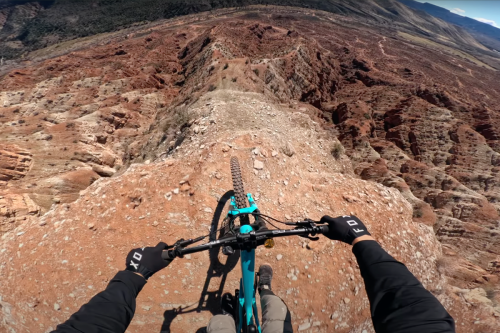Rider Goes For "High Consequence" Drop At Original Red Bull Rampage Venue