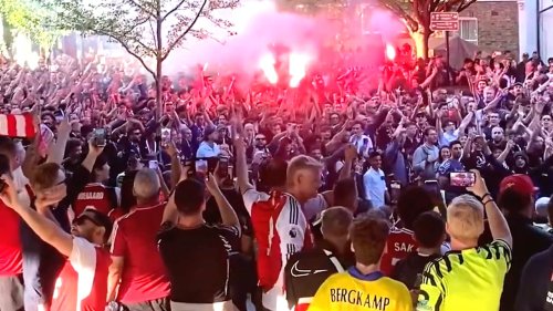 Dieser Fan-Marsch ist eine optische Täuschung