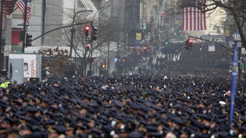 Tausendfacher Polizei-

Protest in New York