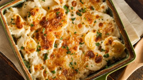 Kroatischer Kartoffelauflauf mit Feta und Knoblauch
