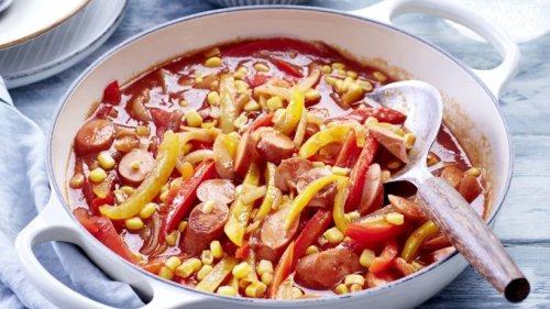 Deftige Würstchenpfanne: Kochen für Sparfüchse