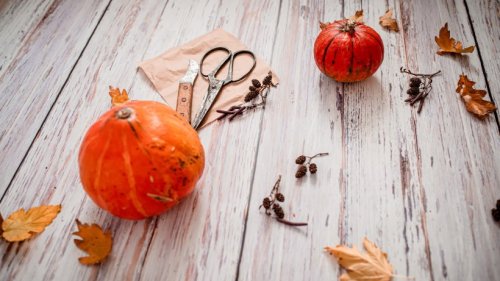 Herbstdeko basteln: Vom Kürbis zum Kerzenhalter