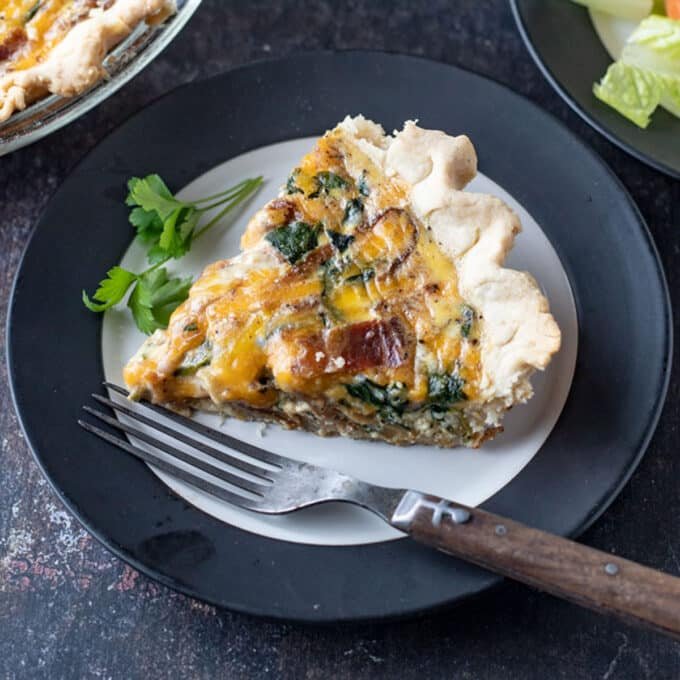 Spinach and Caramelized Onion Quiche