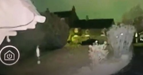 Watch 'ghost' floating in front of home in creepy camera footage